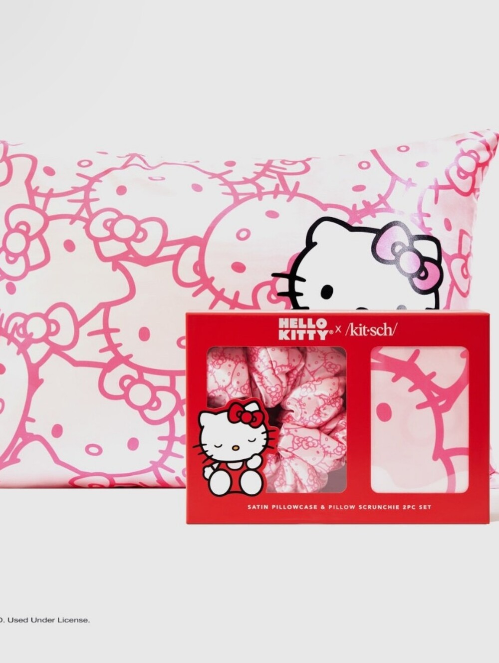 NWT Hello Kitty x Kitsch Satin Pillowcase Scrunchie 2PC Set
